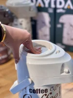 خرید و قیمت فلاسک استیل پمپی طرح COFFEE برند DAY DAYS