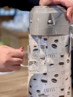 خرید و قیمت فلاسک استیل پمپی طرح COFFEE برند DAY DAYS