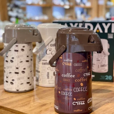 خرید و قیمت فلاسک استیل پمپی طرح COFFEE برند DAY DAYS