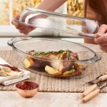 خرید و قیمت قابلمه پیرکس بیضی دسته دار بورجام BORCAM-59022