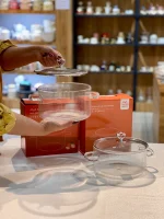 خرید و قیمت قابلمه پیرکس شعله مستقیم طرح قلبی وارداتی