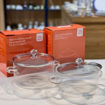 خرید و قیمت قابلمه پیرکس شعله مستقیم طرح قلبی وارداتی