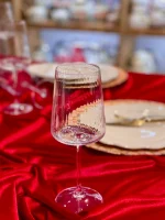 قیمت و خرید گیلاس کریستال پایه بلند شیاردار وارداتی