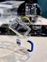 خرید و قیمت استکان پیرکس مربعی دسته رنگی دلی گلس DELI GLASS