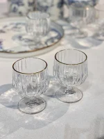 خرید و قیمت بستنی خوری پایه کوتاه لب طلایی دلی گلس DELI GLASS