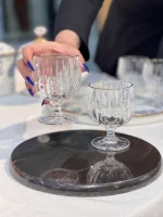 خرید و قیمت بستنی خوری پایه کوتاه لب طلایی دلی گلس DELI GLASS