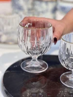 خرید و قیمت بستنی خوری پایه کوتاه لب طلایی دلی گلس DELI GLASS