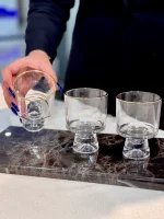 خرید و قیمت دسرخوری پایه کوتاه لب طلایی وارداتی