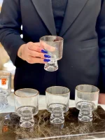 خرید و قیمت دسرخوری پایه کوتاه لب طلایی وارداتی