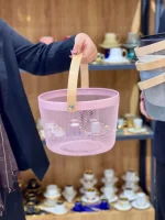 خرید و قیمت سبد فلزی همه کاره گرد طرح ایکیا IKEA