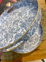 خرید و قیمت سینی پذیرایی و سرو قلم آبی وارداتی