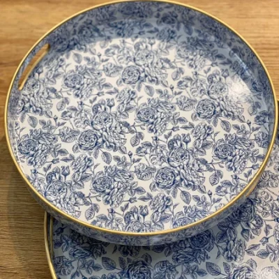 خرید و قیمت سینی پذیرایی و سرو قلم آبی وارداتی