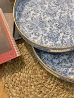 خرید و قیمت سینی پذیرایی و سرو قلم آبی وارداتی