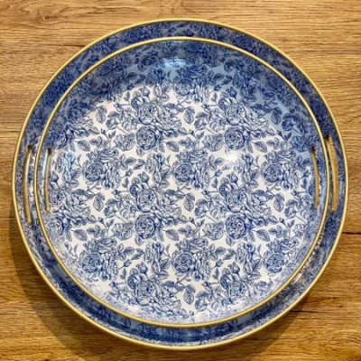 خرید و قیمت سینی پذیرایی و سرو قلم آبی وارداتی