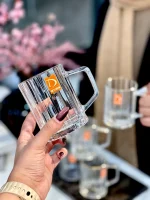 خرید و قیمت ماگ دسته دار لب طلایی مولین دلی گلس DELI GLASS