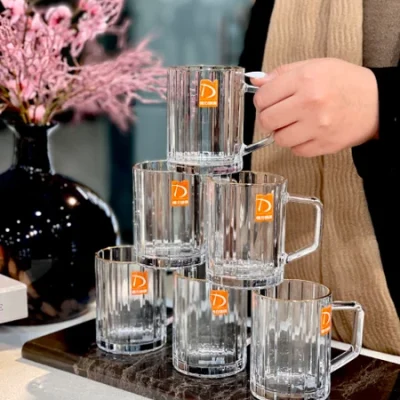 خرید و قیمت ماگ دسته دار لب طلایی مولین دلی گلس DELI GLASS