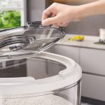 خرید و قیمت جا برنجی و جا حبوباتی پیمانه دار اکریلیکی وارداتی